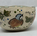 Handmade Stoneware Ceramic Bowl - Illustrated with Birds