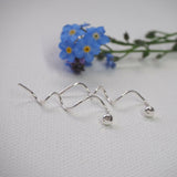Silver Studs - Recycled Silver Spiral Earrings