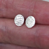Silver Shimmer Stud Earrings