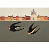 Swooping Swallows Giclée Print