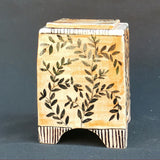 Autumn Leaves Keepsake Pot - handmade ceramic