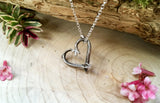 Silver Twig Heart Necklace by Curious Magpie 2
