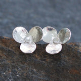 Silver Flower Stud Earrings