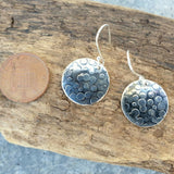 Sterling Silver Spotty Pebble Pattern Earrings