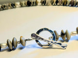 Jasper, Lepidolite, Chalcedony & Pearl necklace