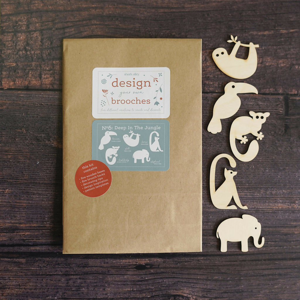 Design Your Own Brooches Kit - Deep In The Jungle