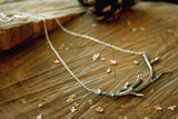 Silver Branch Necklace Close Up