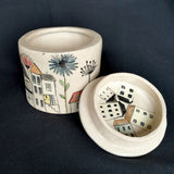 Toytown Lidded Jar - handmade ceramic
