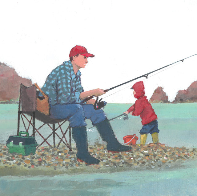 Peter Broadbent, Unforgettable (Fishing), Fine Art Greeting Card