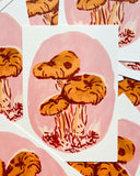 Pink-mushroom-a5-painting