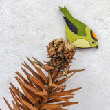 Goldcrest - Hand Painted Brooch