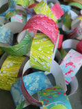 Marbled Paper Chains - For Birthdays, Easter, Christmas, and all Celebrations