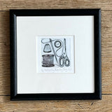Wednesday Mending Day - Etching Print