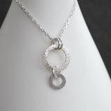 Double Ring Pendant Necklace