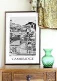 Cambridge Giclee print Framed gold