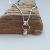 Solid Silver Teardrop Pendant Necklace