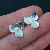 Silver Flower Stud Earrings