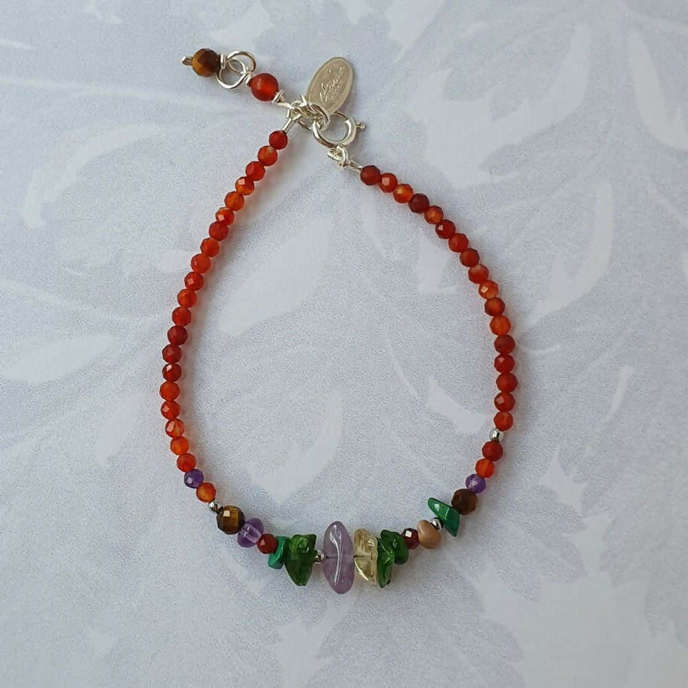 Carnelian Gemstone Fragment Bracelet