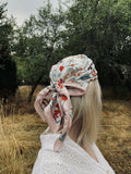 Dawn Meadow Silk Scarf 65cm Silk Twill Hand-Rolled Hem