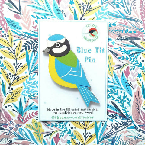 Blue Tit Brooch