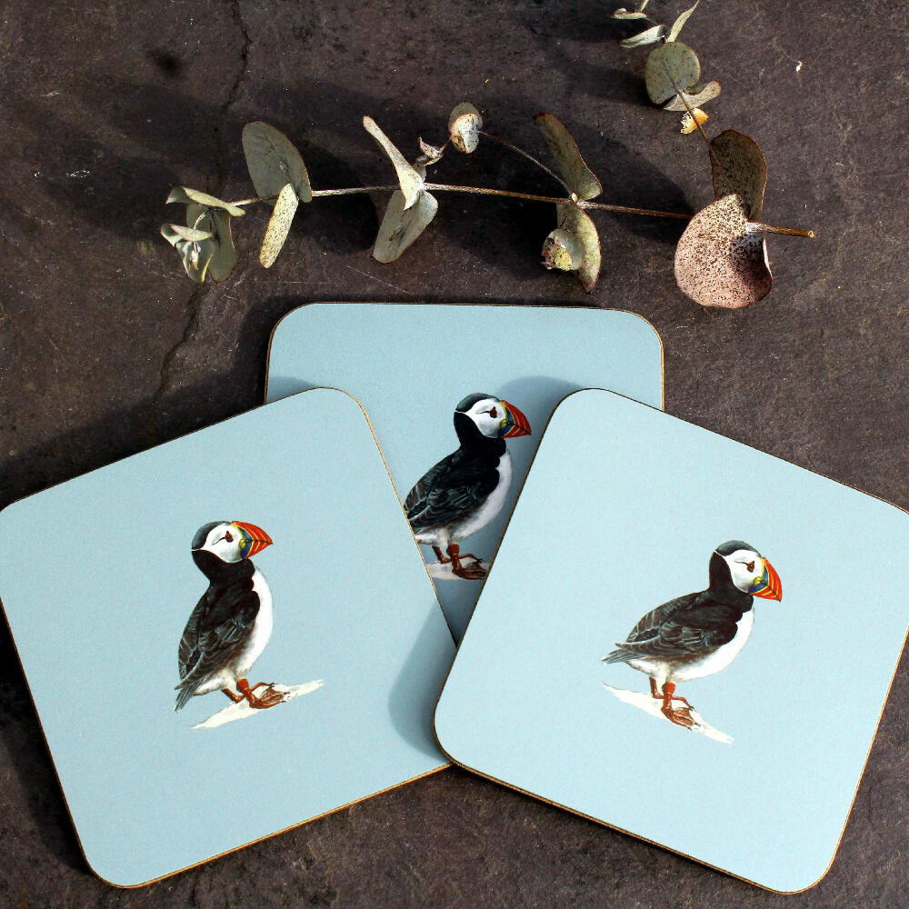 Puffin Melamine Coaster