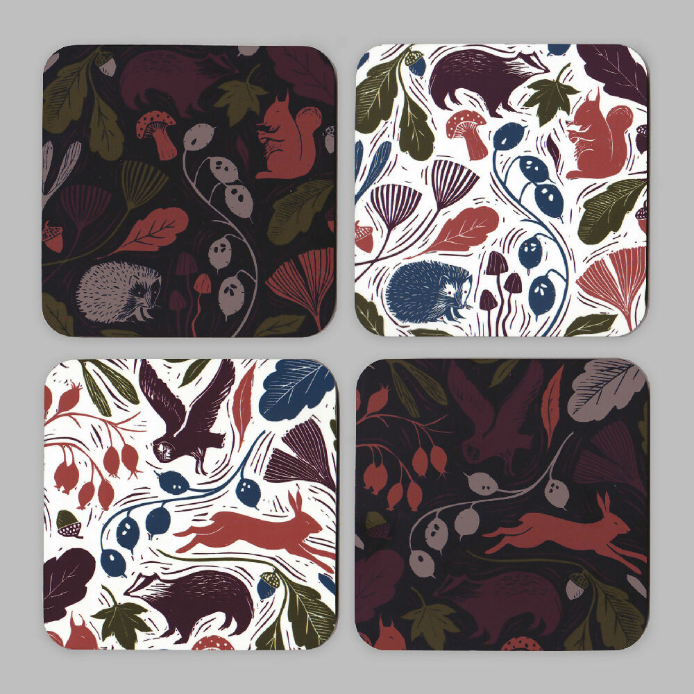 Set of 4 Coasters - Autumn Delights