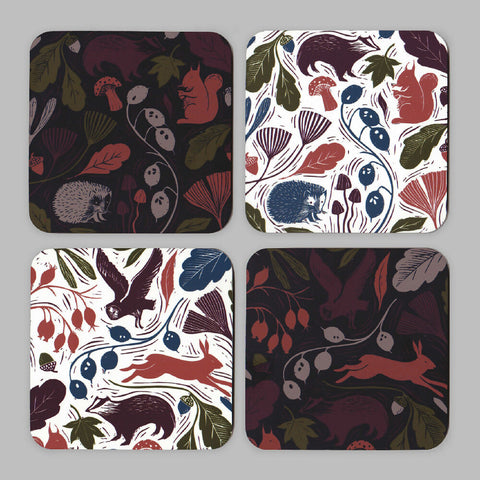 Set of 4 Coasters - Autumn Delights