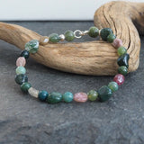 Tourmaline and Jade Bead Bracelet