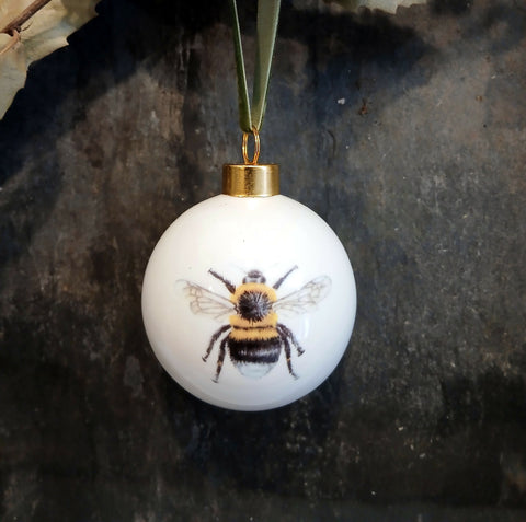 Bee Bauble Decoration - Fine China