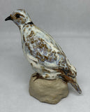 Original Handmade Stoneware Ring Dove - Ceramic Sculpture