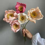 Handmade Paper Poppies - Flower Sculpture