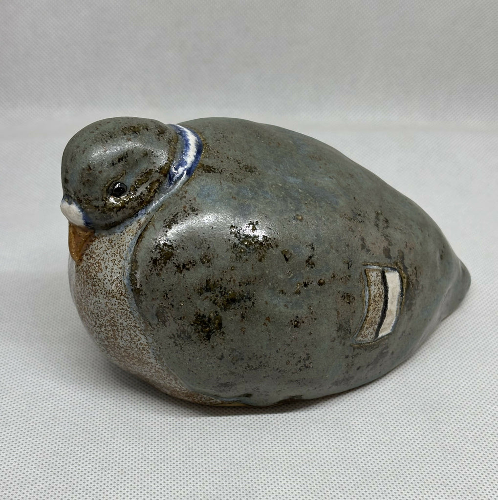 Original Handmade Stoneware Pigeon - Ceramic Sculpture