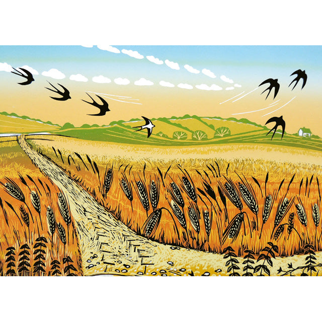 A fine art greeting card by printmaker Rob Barnes