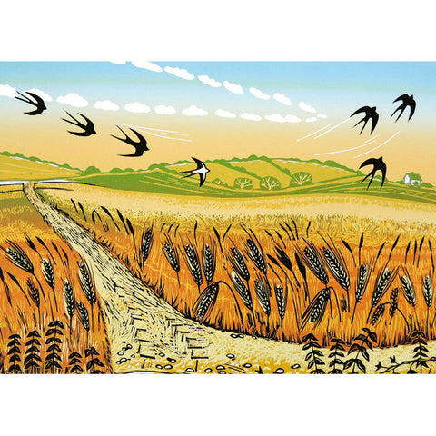 A fine art greeting card by printmaker Rob Barnes