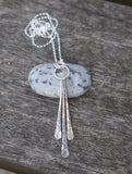 Silver Forged Rod Pendant - 3 Rods