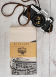 Cotton Tea Towel with Camera Lino Print