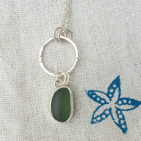 Sterling Silver Seaglass Pendant