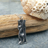 Folded Texture Fine Silver Pendant