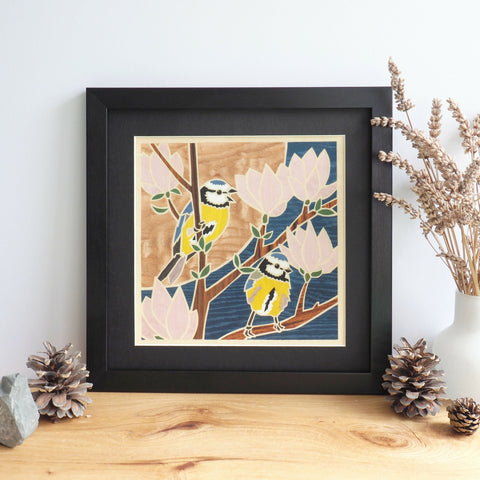 Blue Tits - Framed Giclee Print