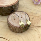Brass Leaf Drop Earrings by Curious Magpie