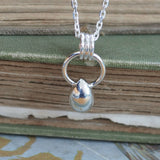 Solid Silver Teardrop Pendant Necklace