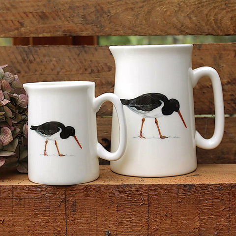 Oystercatcher - half Pint Bone China Jug