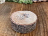Silver Tree Bark Stud Earrings by Curious Magpie Jewellery 1