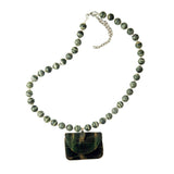 Victorian Coin Purse on Green Necklace