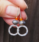 Silver hoop earrings