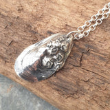 Silver Mussel Shell Pendant