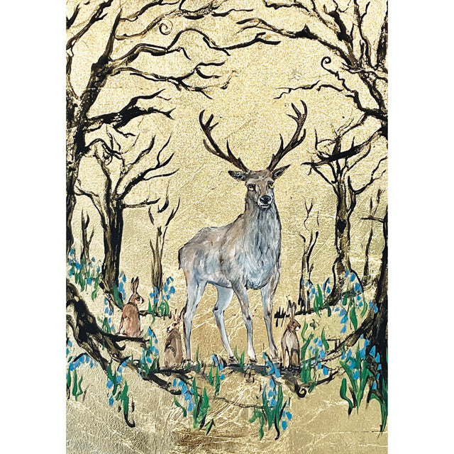 Sally Bruce-Richards, The Stag, Blank Art Card