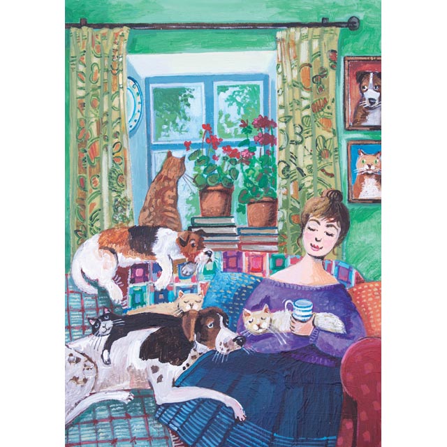 Stephanie Lambourne, Blissful Teatime, Fine Art Greeting Card