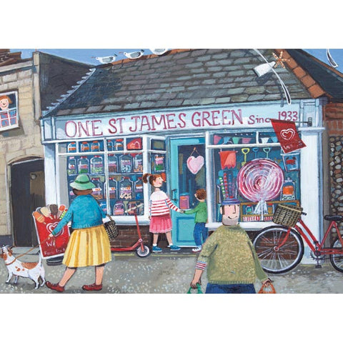 Stephanie Lambourne, The Sweet Shop, Fine Art Greeting Card