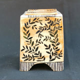 Autumn Leaves Keepsake Pot - handmade ceramic